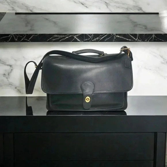 Vintage COACH 90's Metropolitan Briefcase black - Picture 2 of 16